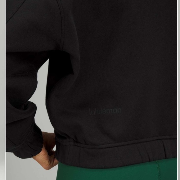 Lululemon women's Relaxed Cropped Hoodie black size 6 - Picture 6 of 9